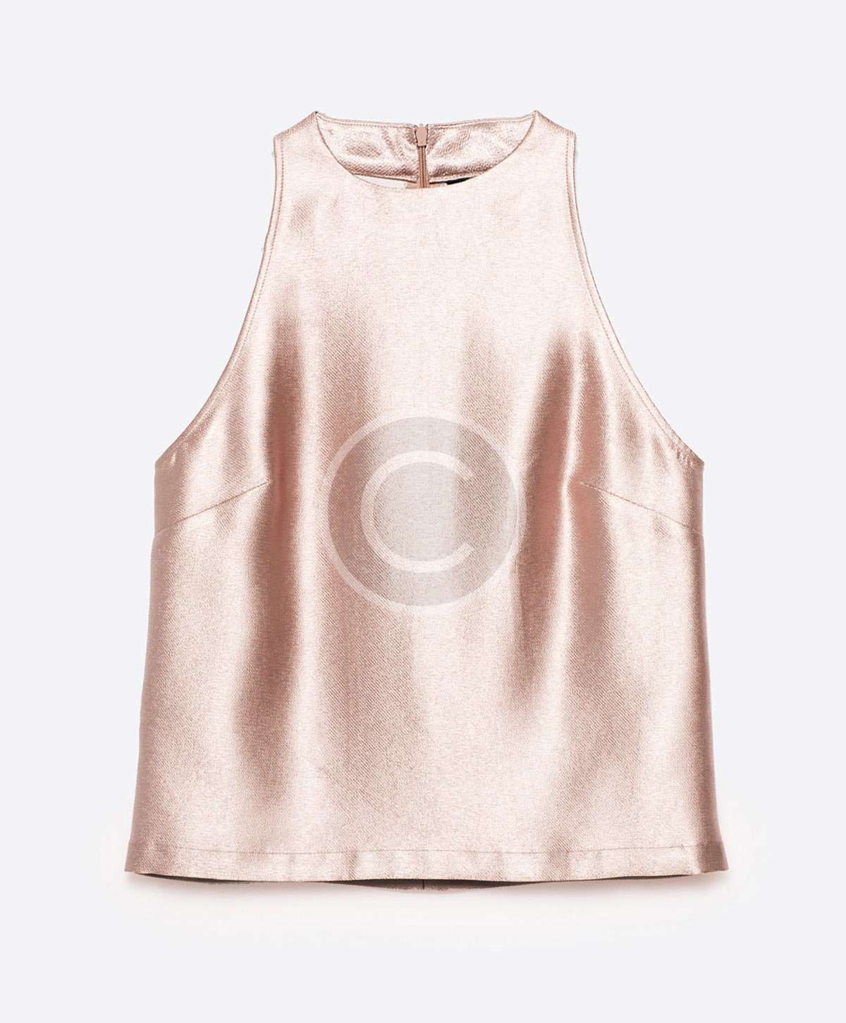 Metallic Halter Neck Top - Ảnh 4